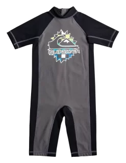 Quiksilver Thermo Spring Long Sleeve Surf Top In Iron Gate