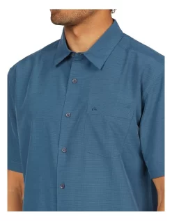 Quiksilver Waterman Centinela Short Sleeve Shirt In Midnight Navy -Quiksilver 960607630 5 720x928