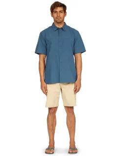 Quiksilver Waterman Centinela Short Sleeve Shirt In Midnight Navy -Quiksilver 960607630 6 720x928