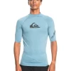 Quiksilver All Time Short Sleeve Rash Vest In Provincial Blue Heather -Quiksilver 960607810 1 720x928