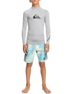 Quiksilver All Time Long Sleeve Rashguard In Grey -Quiksilver 974478610 4 720x928