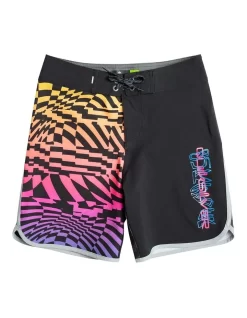 Quiksilver Surfsilk Radical Scallop Boardshorts In Black