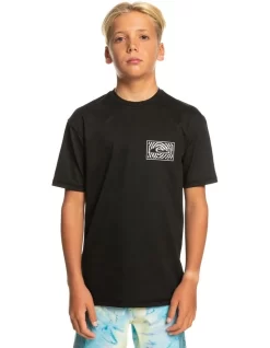 Quiksilver Mix Session Short Sleeve Surf T-Shirt In Black