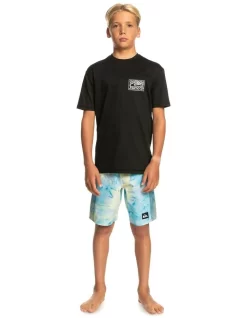 Quiksilver Mix Session Short Sleeve Surf T-Shirt In Black -Quiksilver 976491550 4 720x928