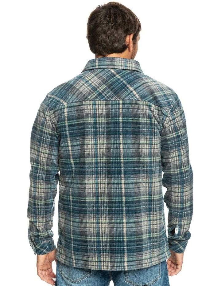 Quiksilver Surf Days Long Sleeve Fleece Shirt In Blue 4 Quiksilver Surf Days Long Sleeve Fleece Shirt In Blue - Image 2