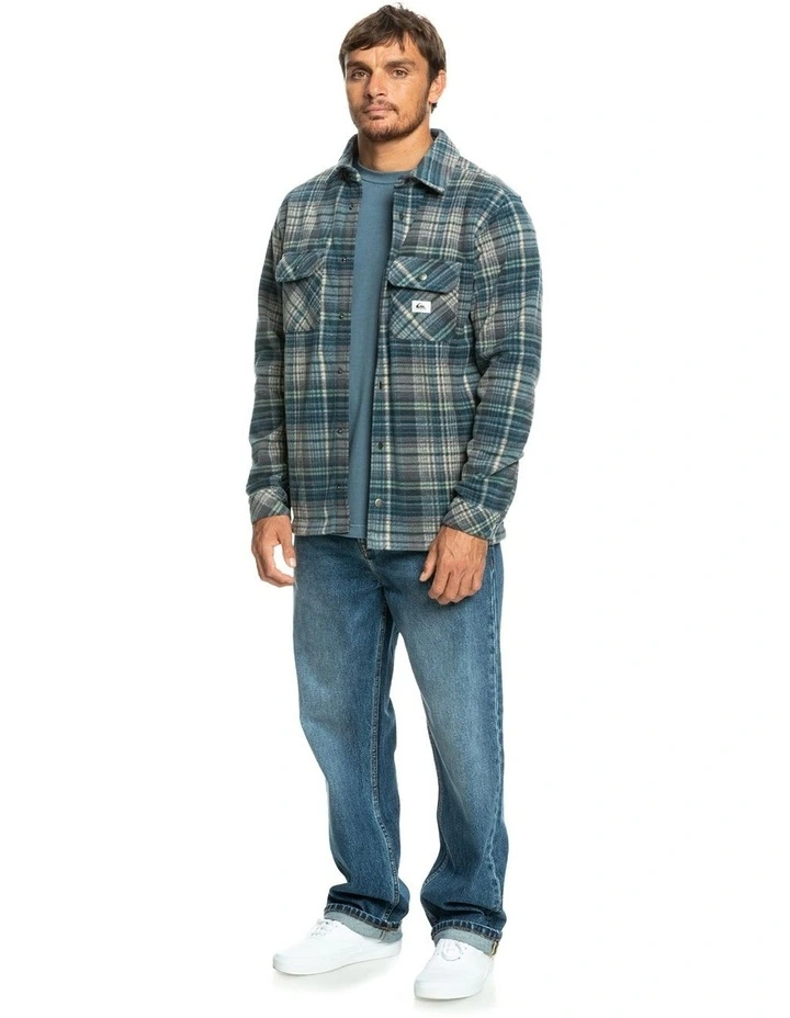 Quiksilver Surf Days Long Sleeve Fleece Shirt In Blue 9 Quiksilver Surf Days Long Sleeve Fleece Shirt In Blue - Image 7