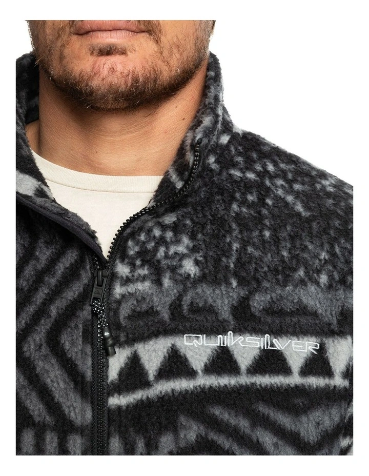 Quiksilver Clean Coasts Zip-Up Hoodie In Black 7 Quiksilver Clean Coasts Zip-Up Hoodie In Black - Image 5