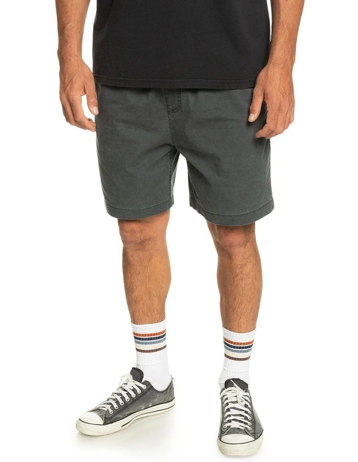 Quiksilver Taxer Elasticated Shorts In Black 3 Quiksilver Taxer Elasticated Shorts In Black