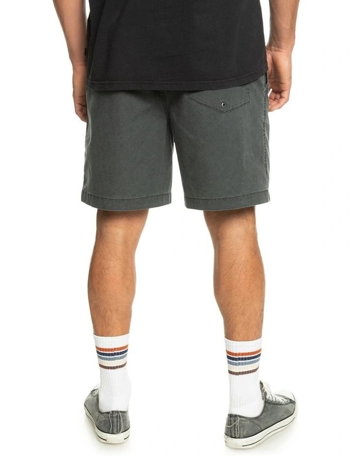 Quiksilver Taxer Elasticated Shorts In Black 4 Quiksilver Taxer Elasticated Shorts In Black - Image 2
