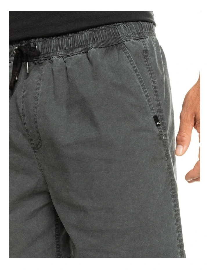 Quiksilver Taxer Elasticated Shorts In Black 6 Quiksilver Taxer Elasticated Shorts In Black - Image 4