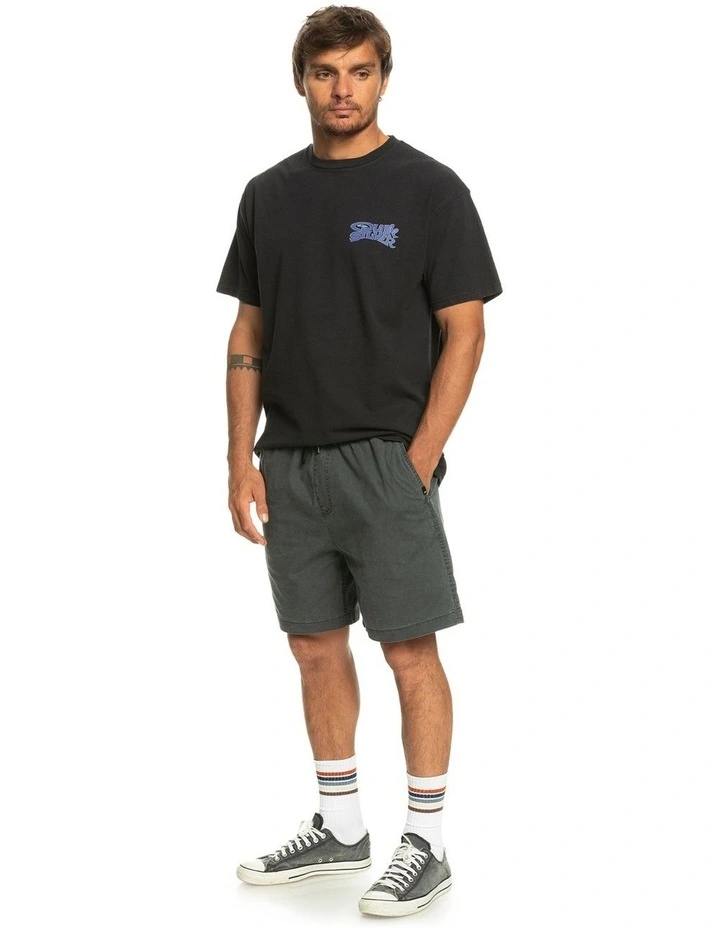 Quiksilver Taxer Elasticated Shorts In Black 8 Quiksilver Taxer Elasticated Shorts In Black - Image 6