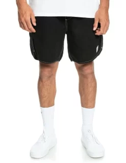 Quiksilver 41 Quiksilver Scallop Elasticated Shorts In Black