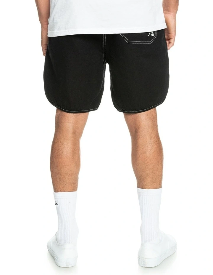 Quiksilver Scallop Elasticated Shorts In Black 4 Quiksilver Scallop Elasticated Shorts In Black - Image 2