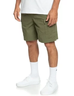 Quiksilver Cargo Taxer Elasticated Cargo Shorts In Green -Quiksilver 977988160 3 720x928
