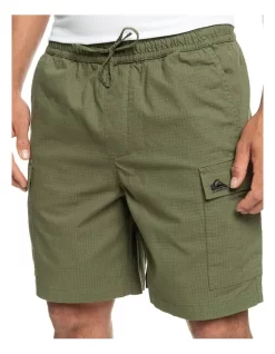Quiksilver Cargo Taxer Elasticated Cargo Shorts In Green -Quiksilver 977988160 4 720x928