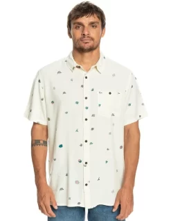 Quiksilver Minimark Short Sleeve Shirt In White