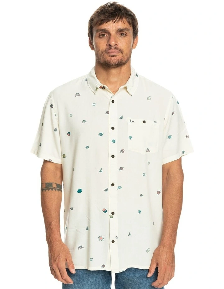 Quiksilver Minimark Short Sleeve Shirt In White 3 Quiksilver Minimark Short Sleeve Shirt In White