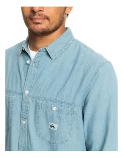 Quiksilver Authentic Paradise Long Sleeve Denim Shirt In Blue -Quiksilver 977989240 5 720x928
