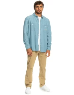 Quiksilver Authentic Paradise Long Sleeve Denim Shirt In Blue -Quiksilver 977989240 6 720x928