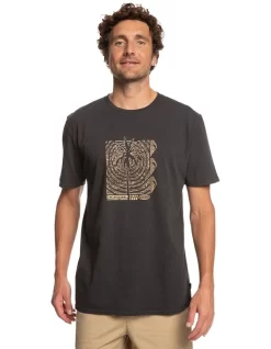 Quiksilver Palm Waves T-Shirt In Black