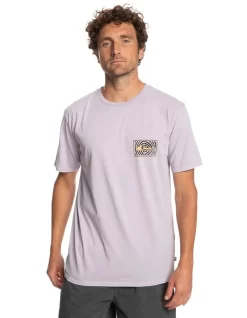 Quiksilver Fortuned Logo T-Shirt In Purple