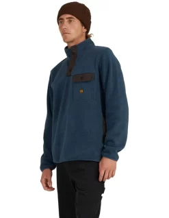 Quiksilver Tempt Half Zip Hoodie In Blue -Quiksilver 977990320 3 720x928