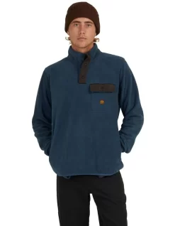 Quiksilver Tempt Half Zip Hoodie In Blue -Quiksilver 977990320 4 720x928