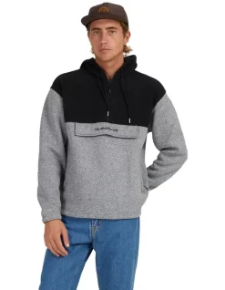 Quiksilver Loden Quarter Zip Fleece In Black
