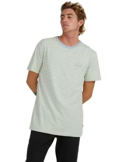Quiksilver Vacancy Stripe T-Shirt In Yellow