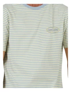 Quiksilver Vacancy Stripe T-Shirt In Yellow -Quiksilver 977991220 4 720x928