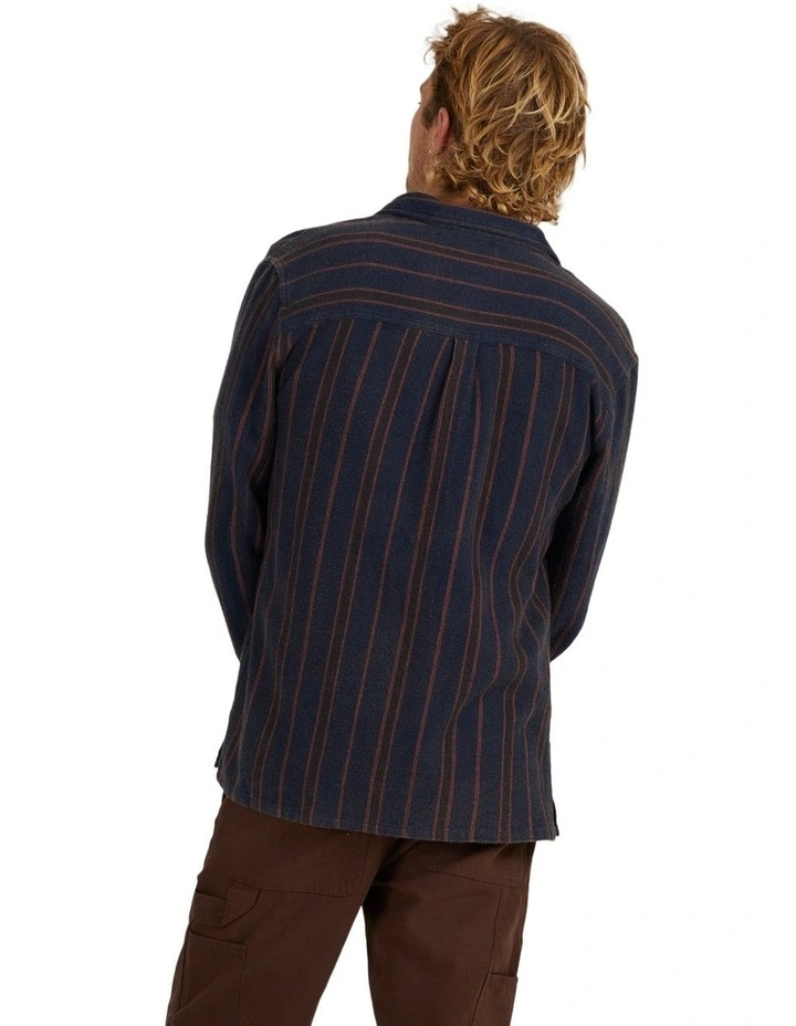 Quiksilver Strut Lines Long Sleeve Shirt In Blue 4 Quiksilver Strut Lines Long Sleeve Shirt In Blue - Image 2