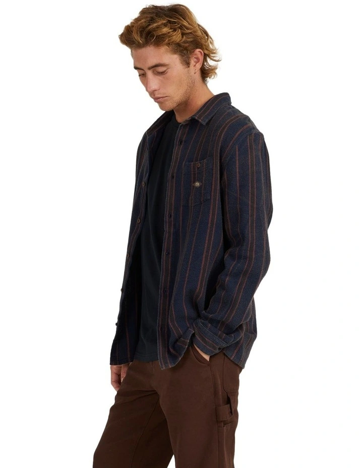 Quiksilver Strut Lines Long Sleeve Shirt In Blue 5 Quiksilver Strut Lines Long Sleeve Shirt In Blue - Image 3