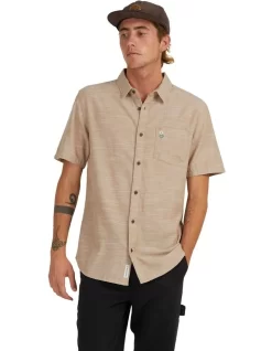 Quiksilver No Lines Shirt Short Sleeve Shirt In Brown