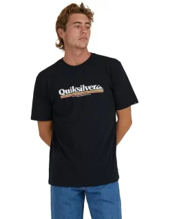 Quiksilver Between The Lines T-Shirt In Black
