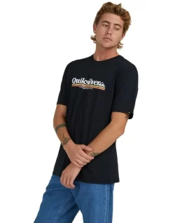 Quiksilver Between The Lines T-Shirt In Black -Quiksilver 977991940 3 720x928
