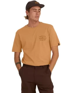 Quiksilver Surf Lockup T-Shirt In Brown