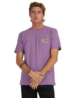 Quiksilver Retro Fade T-Shirt In Purple