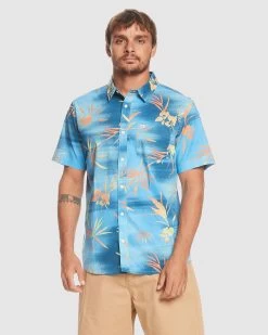 Quiksilver Mens Fade Out Ss Shirt -Quiksilver AZURE BLUE FADE OUT MENS CLOTHING QUIKSILVER SHIRTS EQYWT04502 BJT6 2