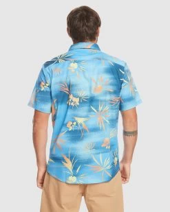Quiksilver Mens Fade Out Ss Shirt -Quiksilver AZURE BLUE FADE OUT MENS CLOTHING QUIKSILVER SHIRTS EQYWT04502 BJT6 3