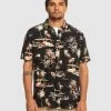 Quiksilver Mens Airflow Viscose Ss Shirt -Quiksilver BLACK AIRFLOW MENS CLOTHING QUIKSILVER SHIRTS EQYWT04475 KVJ6 1