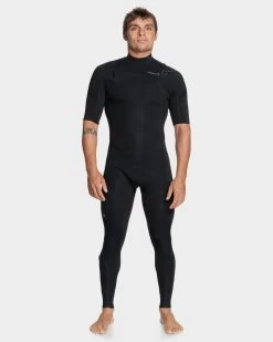 Quiksilver Mens 2/2Mm Sessions Chest Zip Spring Wetsuit