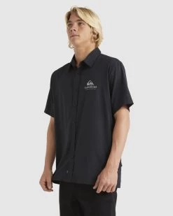 Quiksilver Mens Kailua Cruiser Ss Surf Shirt -Quiksilver BLACK MENS CLOTHING QUIKSILVER SHIRTS AQMWT03489 KVJ0 2