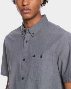 Quiksilver Mens Winfall Short Sleeve Shirt 10 Quiksilver Mens Winfall Short Sleeve Shirt -Quiksilver BLACK MENS CLOTHING QUIKSILVER SHIRTS EQYWT04124 KVJ0 4