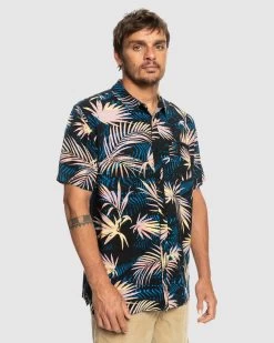 Quiksilver Mens Ripped Up Ss Shirt -Quiksilver BLACK RIPPEDUP MENS CLOTHING QUIKSILVER SHIRTS EQYWT04464 KVJ6 2