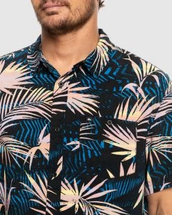 Quiksilver Mens Ripped Up Ss Shirt -Quiksilver BLACK RIPPEDUP MENS CLOTHING QUIKSILVER SHIRTS EQYWT04464 KVJ6 4