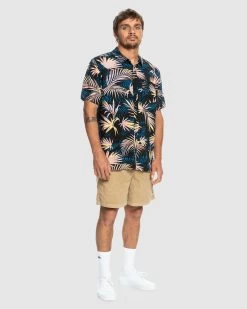 Quiksilver Mens Ripped Up Ss Shirt -Quiksilver BLACK RIPPEDUP MENS CLOTHING QUIKSILVER SHIRTS EQYWT04464 KVJ6 6