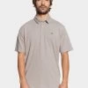 Quiksilver Mens Waterman Water Short Sleeve Polo Shirt 1 Quiksilver Mens Waterman Water Short Sleeve Polo Shirt -Quiksilver FLINT GRAY MENS CLOTHING QUIKSILVER SHIRTS EQMKT03046 SJM0 1