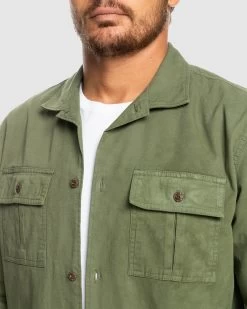 Quiksilver Mens Originally Project Ls Shirt -Quiksilver FOUR LEAF CLOVER MENS CLOTHING QUIKSILVER SHIRTS EQYWT04468 GPH0 4