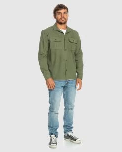 Quiksilver Mens Originally Project Ls Shirt -Quiksilver FOUR LEAF CLOVER MENS CLOTHING QUIKSILVER SHIRTS EQYWT04468 GPH0 6