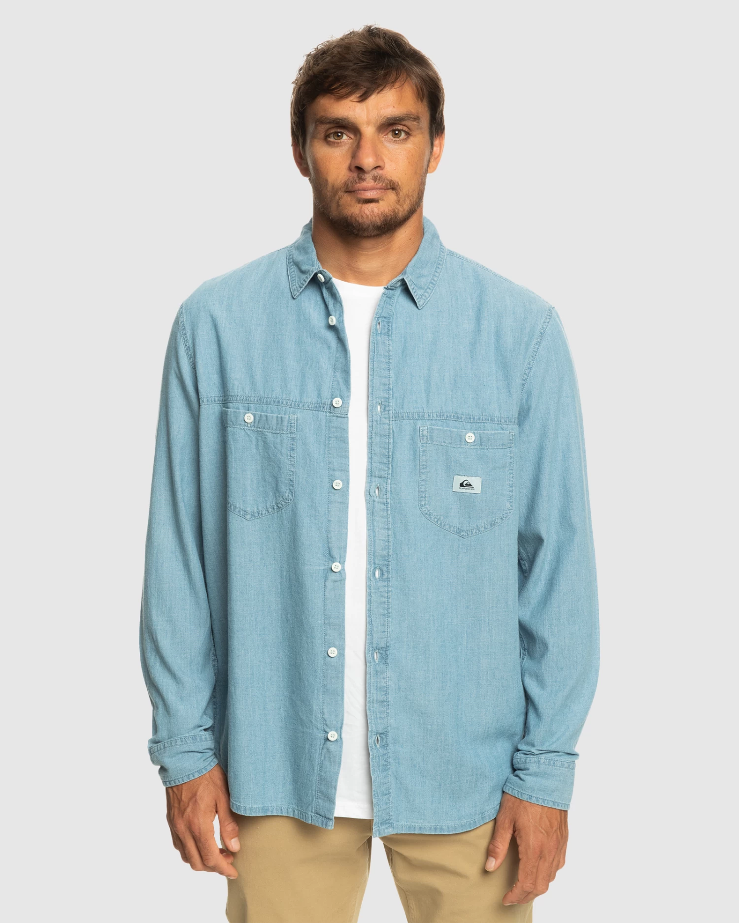 Quiksilver Mens Authentic Paradise Ls Denim Shirt 3 Quiksilver Mens Authentic Paradise Ls Denim Shirt
